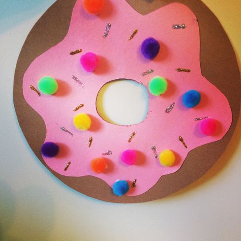 Letter "D" is for donut! Donuts Crafts Preschool, Donut Art For Preschool, Letter D Fine Motor Activities, Letter D Donut Craft, Donut Crafts Preschool, Donut Crafts For Preschoolers, D For Donut Craft, Doughnut Crafts For Kids, D Is For Donut Craft