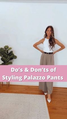 How To Dress Palazzo Pants, How To Hem Palazzo Pants, Fall Palazzo Pants Outfit, Palazzo Pants With Sweater Outfit, High Waist Palazzo Pants Outfit, Palazzo Pants Style, How To Wear Palazzo Pants Classy, How To Pair Palazzo Pants, Wide Palazzo Pants Outfit