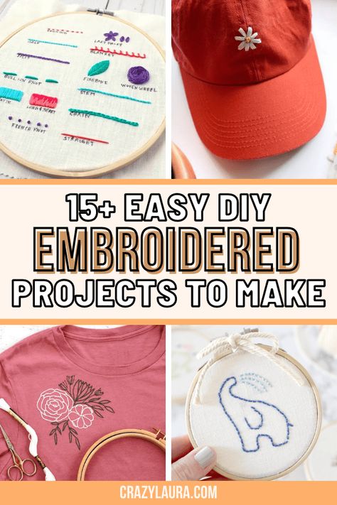 Beginner Friendly Embroidery, Unique Things To Embroider, Embroidery Patterns For Men, Small Embroidery Projects, Diy Embroidery Gift Ideas, Embroidery On Clothes Ideas, Embroidery How To, Funny Embroidery Ideas, Embroidery Gifts For Him