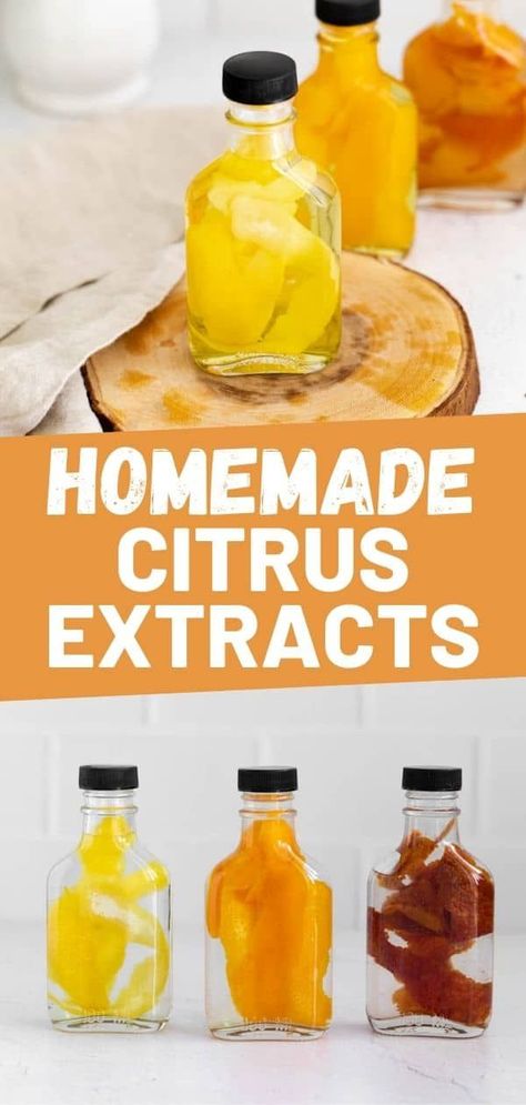 Diy Lemon Extract, Homemade Lemon Extract, Orange Extract Recipes, Orange Recipes Easy, Margarita Simple Syrup, Homemade Extracts, Diy Extracts, Blood Orange Recipes, Orange Recipe