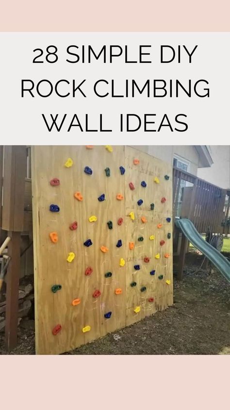 If you are passionate about climbing or have always wanted to learn how to rock climb, then you must check out these DIY Rock Climbing Wall ideas. It doesn't take much to set up a wall in your home, so if you are ready to learn how to climb, then this is the project for you! Diy Rock Climbing Wall, Paint With Texture, Playground Backyard Diy, Kids Rock Climbing, Diy Climbing Wall, Climbing Wall Kids, Home Climbing Wall, Indoor Climbing Wall, Indoor Playroom