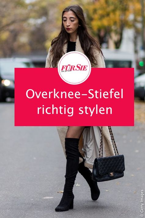 Overknees sind der Schuhtrend in diesem Winter. Kein Wunder – die hohen Stiefel sehen trendy aus und halten gleichzeitig schön warm. Doch wie werden Overknees eigentlich am besten in Szene gesetzt? Wir zeigen euch, wie ihr die Trendschuhe richtig stylt. #overknee #overkneestiefel #overkneeboots #stiefel #boots #mode #fashion #trend #winter #styling #look #outfit #ratgeber #fuersiemagazin Winter Styling, Winter Trends, Mode Fashion, Fashion Trend, Winter Outfits, Boots