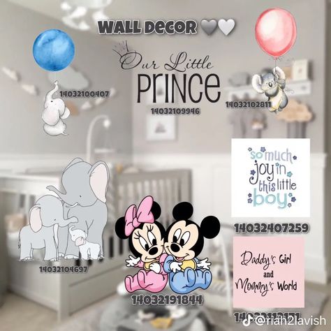 Nursery Codes Berry Ave, Baby Room Pictures Bloxburg Codes, Bloxburg Decals Codes Babyroom, Bloxburg Disney Princess Decal Codes, Nursery Bloxburg Ideas, Roblox Nursery Decal Codes, Club Roblox Image Id Codes Nursery, Bloxburg Baby Picture Codes, Bluey Decals Bloxburg