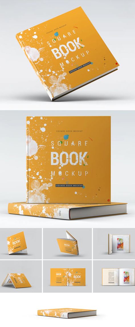 Perfect Square Book Mockup Content Book Design, Square Book Layout Design, Square Book Cover Design, Book Advertising Ideas, Digital Book Design, Book Mockup Design, Book Mockup Template, Square Book Design, Book Cover Design Ideas Templates