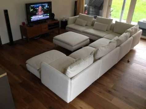 söderhamn sofa from ikea want this configuration Soderhamn Sofa Ideas Living Rooms, Soderhamn Sofa Ideas, Soderhamn Sofa, Ikea Bank, Ikea Soderhamn, White Sofa Living Room, Söderhamn Sofa, Glamorous Furniture, Ikea Inspiration