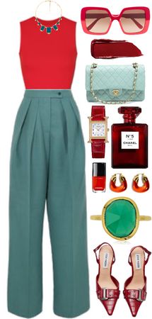 Teal Outfit | ShopLook Teal Pants Outfit, Teal Outfit, Teal Suit, Teal Outfits, Teal Pants, True Autumn, Red Street, Pants Outfit Fall, Casual Office Wear