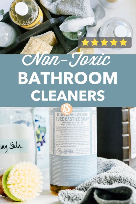 How to make the top 6 natural bathroom cleaner recipes for every surface: countertops, tubs and sinks, glass, toilet, and floor. Toilet Cleaner Diy, Bathroom Tile Cleaner, Shower Tile Cleaner, Glass Toilet, Homemade Bathroom Cleaner, Diy Shower Cleaner, Natural Toilet Cleaner, Natural Bathroom Cleaner, Diy Bathroom Cleaner