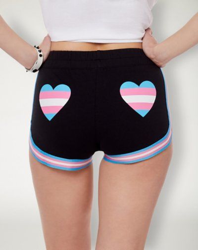 Mode Queer, Fem Outfits, Lgbtq Fashion, Transgender Flag, Lgbtq Clothing, Stylish Shorts, Tank Top Outfits, Fashion Bottoms, Vibe Clothes