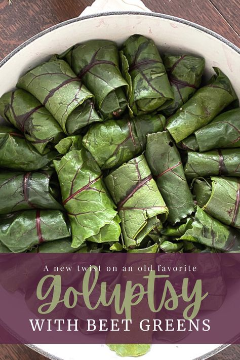 Beet Nicks Recipe, Recipes With Beet Leaves, Stuffed Beet Leaves, What To Do With Beet Greens, Beet Leaf Cabbage Rolls, Beet Greens Recipes, Stuffed Beet Leaves Recipe, White Beets Recipes, Beet Leaves Recipe