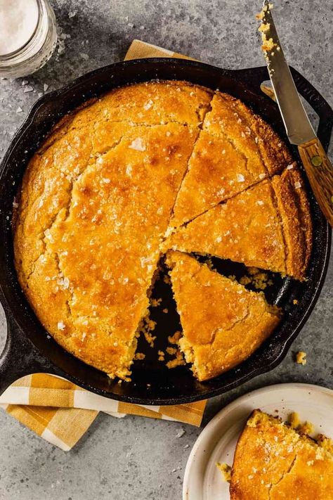 Moist Gluten-Free Cornbread with Honey — Zestful Kitchen Cornbread With Honey, Potato Dinner Rolls, Gluten Free Cornbread Recipe, Sweet Potato Rolls, Sweet Potato Dinner, Cornbread With Corn, Corn Bread Bake, Gluten Free Cornbread, Honey Cornbread