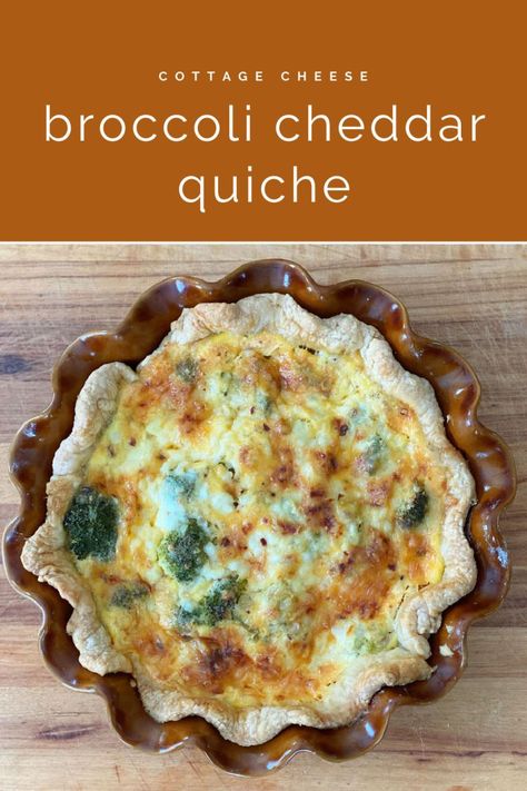 Cottage Cheese Quiche, Quiche Brunch, Broccoli Quiche Recipes, Quick Quiche, Broccoli Cheddar Quiche, Cheese Quiche Recipe, Cheddar Broccoli, Broccoli Quiche, Cheese Quiche