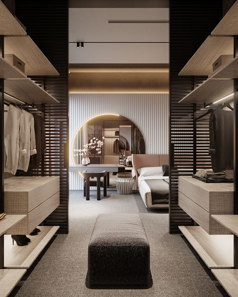 Sophisticated Interior, Dream Closet Design, Walk In Closet Design, Luxury Closets Design, Bedroom Closet Design, Modern Houses Interior, Warsaw Poland, Dressing Room Design, Closet Design