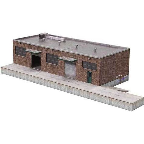 Downloadable Paper Model Building Kits | HO N Scale | Model building kits, Brick siding, Paper models N Scale Buildings Free Printable, Paper Terrain, Paper Models House, N Scale Buildings, Ho Scale Buildings, Ho Scale Train Layout, Scale Model Building, Free Paper Models, Brick Siding