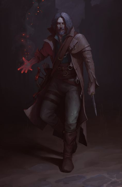 ArtStation - Wizard , Andrey Harchenko Dnd Wizard, Blood Hunter, Pathfinder Character, Fantasy Wizard, Dungeons And Dragons Classes, Dungeons And Dragons Characters, Human Male, Dnd Art, Modern Fantasy