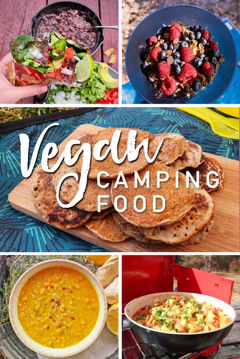 Camping Food Recipes, Vegetarian Camping Recipes, Vegan Camping Food, Vegetarian Camping, Camping Food Ideas, Healthy Camping Food, Camping Dishes, Easy Camping Meals, Campfire Food