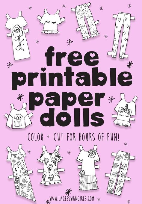 Print out these super cute coloring crafts | Tween girls craft | kids paper crafts | coloring paper dolls | crafts for kids | slumber party activity | slumber party crafts | tween girl party ideas | girls party favors | #printablepaperdolls | #girlscoloringcrafts #girlsprintablecrafts #tweengirlscrafts #slumberpartycrafts #slumberpartyactivities Paper Doll Patterns Free Printable, Paper Doll Crafts Ideas, Barbie Activities Free Printable, Barbie Arts And Crafts, Diy Paper Dolls Ideas, Barbie Craft Ideas, Free Paper Doll Printable Templates, Fashion Crafts For Kids, Diy Paper Dolls Templates