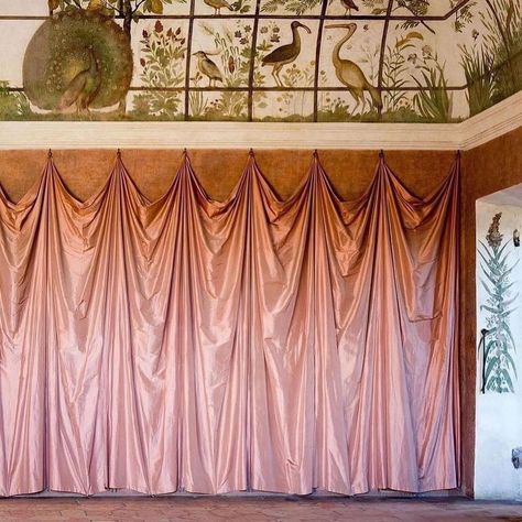 What we’re loving right now 🦢 via @numeronovantasei @softworn2024 @paddypikestudio @acquadiartem @hauteville_paris @hotelhanaparis @__azotea @steffan @therascalhouse @luciazolea Bird Mural, Villa Medici, Theatre Curtains, Silk Drapes, Italy Art, Architecture Interiors, Art Architecture, French House, Fabric Wall