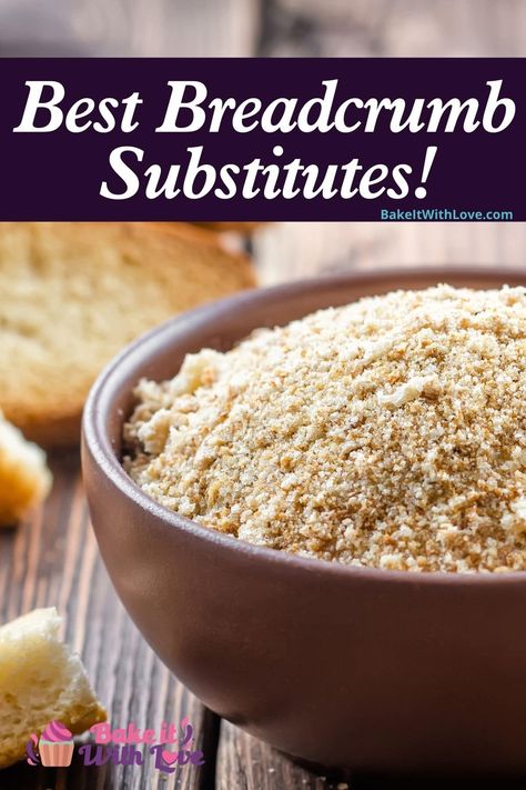 Freshly made panko breadcrumbs in brown bowl on wooden grain background. Substitute For Panko Bread Crumbs, Keto Breadcrumb Replacement, Healthy Bread Crumbs Alternative, Bread Crumb Substitute, Keto Bread Crumbs Substitute, Panko Substitute, Quinoa Breadcrumbs, Bread Crumbs Substitute, Breadcrumb Alternative