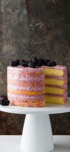 Blackberry Mascarpone Cake, Lemon Blackberry Cake, Blackberry Mascarpone, Mascarpone Whipped Cream, Cake Easter, Tall Cake, Tall Cakes, Summer Cakes, Layer Cakes