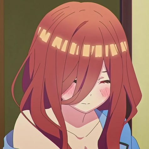 Miku Nakano, The Quintessential Quintuplets, Quintessential Quintuplets, Red, Hair, Anime, Blue