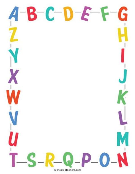 Download free printable alphabet border. For more similar graphics templates, browse our free printable library. Simply download and print them at home or office. Border Templates Printable Free, Free Printable Borders, Free School Borders, Page Borders Free, Alphabet Background, Letters Background, Name Activities Preschool, Letter Borders, Paper Borders