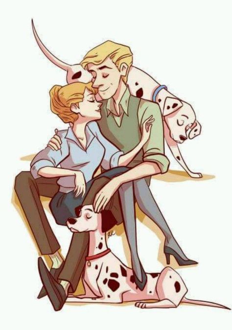 *ANITA, ROGER, PERDITA & PONGO ~ 101 Dalmatians, 1961 101 Dalmatians 1961, Disney Drawings Sketches, Disney 101 Dalmatians, Disney Dogs, Disney Artwork, Dalmatian Dogs, Old Disney, Too Good To Be True, Pinturas Disney