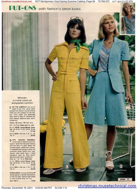 Vintage Catalogue Fashion, 1970s Fashion Magazine, Vintage Fashion Catalog, Retro Bollywood Fashion, 1972 Fashion, Decade Fashion, 1977 Fashion, 70s Jumpsuit, 1970s Fashion Women