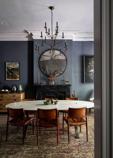 Farrow & Ball Down Pipe – how to use this popular dark grey in every room | Livingetc Farrow And Ball Living Room, Dark Grey Paint, Grey Dining Room, Farrow And Ball Paint, No 26, Farrow And Ball, Grey Paint Colors, Grey Dining, House Paint