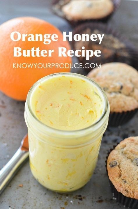 Butter Recipes Homemade, Flavored Butter Recipes, Honey Butter Recipe, Orange Honey, Flavored Butter, Homemade Butter, Clotted Cream, Honey Recipes, Honey Butter