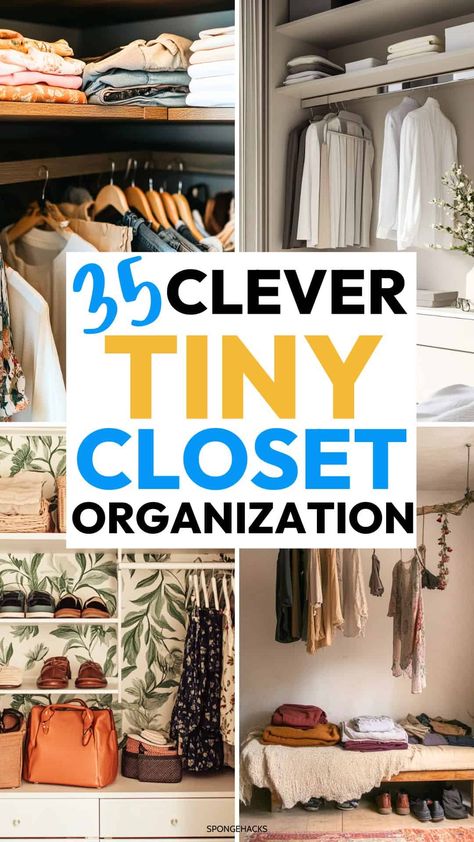 35 Incredible Tiny Closet Organization Solutions Maximum Closet Storage, Very Small Bedroom Closet Ideas, Boot Closet Storage, Increase Closet Space, Small Closet Set Up Ideas, Small Coat Closet Organization Ideas, Small Narrow Closet Ideas, Narrow Deep Closet Ideas, Small Closet Organizer Ideas