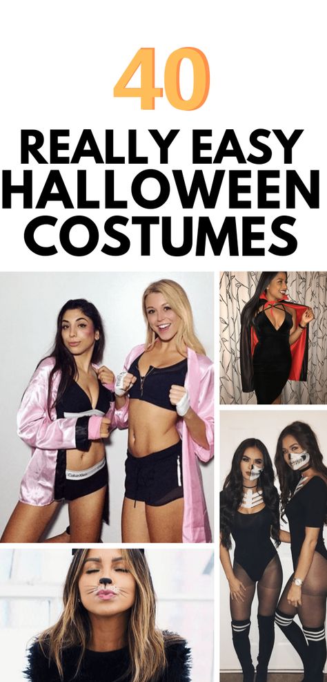 The hottest halloween costumes for college students that you'll absolutely love. #collegehalloween #collegehalloweencostumes #halloweencostumes Halloween Party College, Creative College Halloween Costumes, Simple Halloween Costumes, Easy Last Minute Costumes, Last Minute Costume Ideas, Last Minute Kostüm, College Halloween Party, Easy College Halloween Costumes, Last Minute Costume