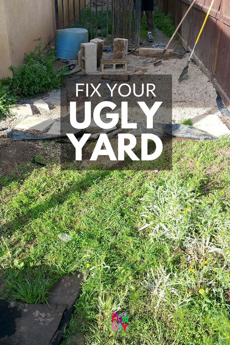 UGLY yard? You gotta see the AFTER reveal .. you won't believe what they did in this space for under $200! #SmartFunDIY #Patio #Barbecue #Xeriscaping #desertlandscaping #desert #GravelPatio #Entertaining #Landscape Gravel Backyard, Corner Landscaping, Desert Backyard, Yard Ideas Backyard, Cheap Landscaping Ideas, Beach Backyard, Gravel Landscaping, No Grass Backyard, Gravel Patio