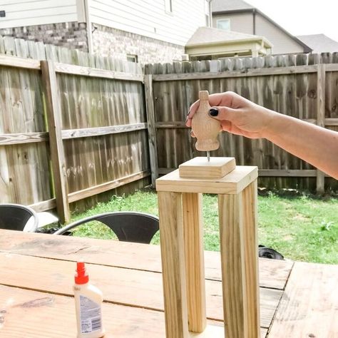 Easy DIY Wooden Lanterns | Hometalk Diy Outdoor Candles, Large Outdoor Lanterns, Diy Wood Lanterns, Wood Lantern Diy, Diy Outdoor Lanterns, Diy Wooden Lantern, Wooden Lanterns Diy, Yard Landscaping Simple, Lantern Ideas