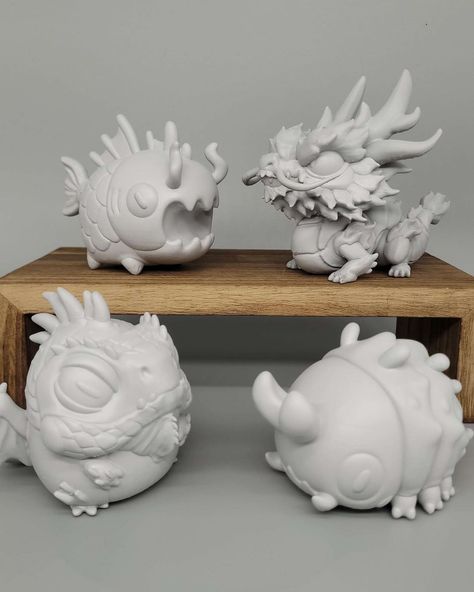 3d Print Figures, Art Toys Design Ideas, Clay Sculpting Ideas, Dragon Character, Sculpting Ideas, Carp Fish, Art Toys Design, Toy Sculpture, 3d Sculpture