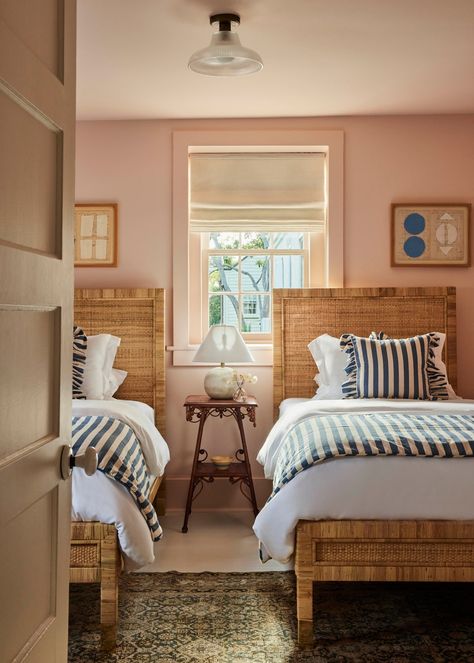 Tour a Classic Charleston Home That Includes a Hidden Pool and Full Guesthouse | Architectural Digest Hidden Pool, Charleston House, William Morris Wallpaper, Morris Wallpapers, Modern Renovation, Charleston Homes, Twin Beds, Cottage Life, Home Tours