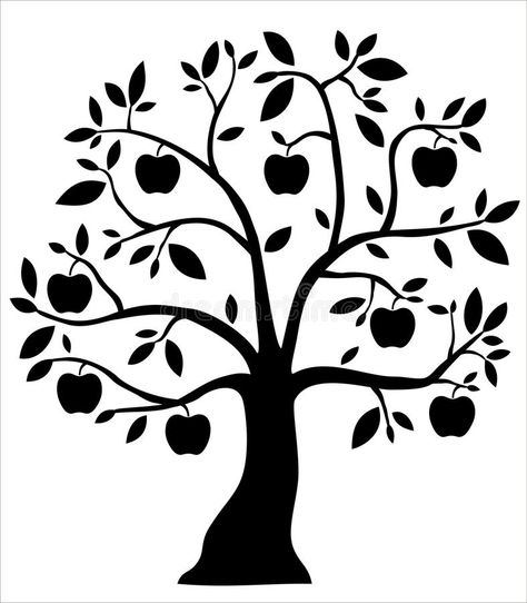 Decorative black apple tree. Illustration of decorative black apple tree , #Sponsored, #apple, #black, #Decorative, #decorative, #Illustration #ad Apple Tree Illustration, Apple Tree Drawing, Apple Illustration, Fantasy Pattern, Baby Apple, Apple Vector, Abstract Tree Painting, Baby Theme, Ear Party