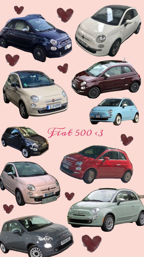 Fiat 500 Car, Fiat 500c, I'm Not Like Other Girls, Tiny Cars, Road Trip Car, Animal Crossing Characters, Girly Car, Sweet Cars, Fancy Cars