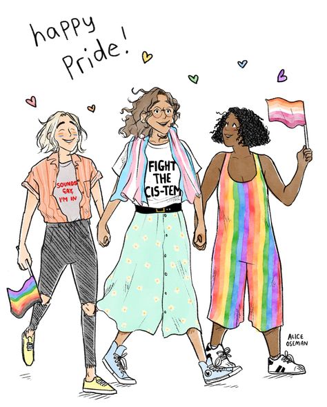 Alice Oseman on Twitter: "I promised more Pride art and here it is... the Heartstopper girls say Happy #Pride! 💖🌈✨… " Alice Oseman, Pride Art, Happy Pride, Flag, Rainbow, Art