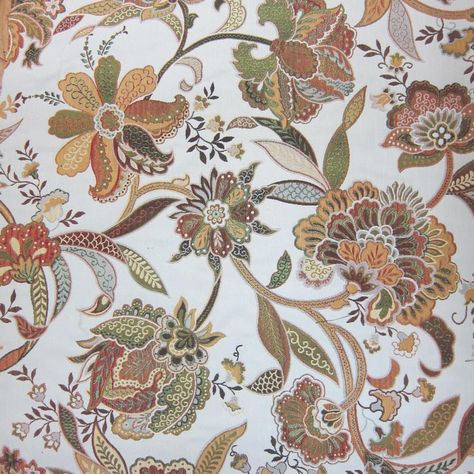 Jacobean Fabric, Jacobean Print, Flowers Embroidery Designs, Bordado Jacobean, Indian Chintz, Jacobean Embroidery, Victorian Pattern, Flower Art Drawing, Flowers Embroidery