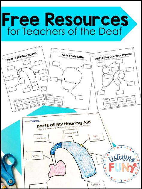 Join the Listening Fun club! Access to my free resource library for Itinerant Teachers of the Deaf and SLPs in Deaf Education! Deaf Education Activities, Culture Worksheet, Teaching Portfolio, Deaf Awareness, Deaf Education, History Worksheets, Self Advocacy, Deaf Culture, Teacher Boards