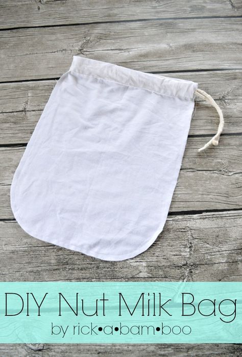 Easy to make nut milk bag to strain the pulp from your homemade dairy milk alternatives. Vitamin Recipes, Diy Nut Milk, Homemade Nut Milk, Homemade Almond Milk, Nut Milk Bag, Bagged Milk, Cashew Milk, Milk Alternatives, Cashew Nut