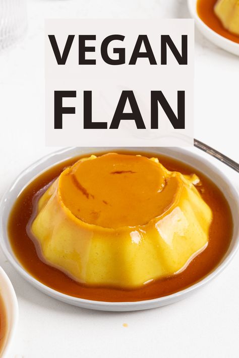 This delicious easy vegan flan recipe is inspired by Puerto Rican creme caramel, but uses oat milk, coconut cream, and agar agar to keep it plant-based. It's a luscious and creamy vegan version of the popular Puerto Rican dessert I grew up with. Classic Flan Recipe, Puerto Rican Dessert, Vegan Flan, Flan Recipes, Coconut Flan, Vegan Pudding, Vegan Mexican Recipes, Flan Recipe, Creme Caramel