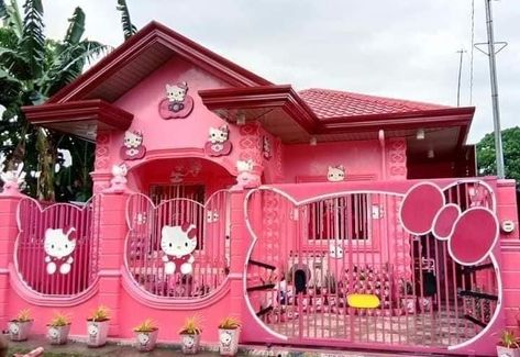 Kitty House, Hello Kitty Decorations, Hello Kitty Room Decor, Hello Kitty Car, Hello Kitty Merchandise, Girly Apartments, Hello Kitty House, Hello Kitty Rooms, Hello Kitty Clothes