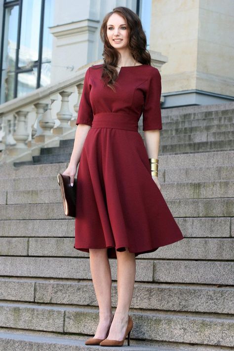 Burgundy quince dresses