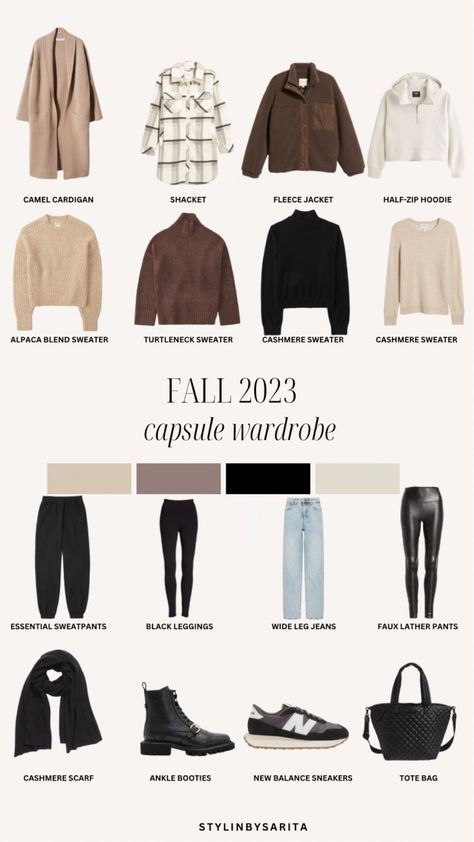 stylinbysarita's CAPSULE Collection on LTK Fall Capsule Wardrobe Casual, Minimalist Wardrobe Capsule, Fall Winter Capsule Wardrobe, Capsule Wardrobe Casual, Capsule Wardrobe Women, Comfy Fall Outfits, Business Casual Fall, Classic Capsule Wardrobe, Sweater Outfits Fall