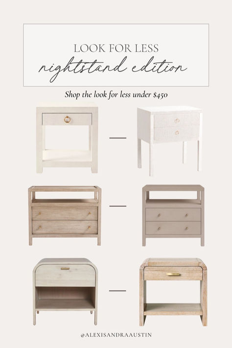 Nightstand details, furniture favorites, trendy nightstand, Crate and Barrel, Serena and Lily, Lulu and Georgia, Target, save or splurge, look for less, nightstand dupe, Wayfair, TJ Maxx, wooden furniture, woven nightstand, shop the look! Nightstand Guest Room, Ivory Nightstand Bedroom, Large Night Stands, Neutral Bedroom Nightstands, White Oak Nightstand Bedroom, One Nightstand Bedroom, Arhaus Nightstand, Guest Nightstand, Arched Nightstand