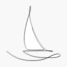 Continuous one line drawing of a sailboat. Nautical theme" Sticker for Sale  by AllaLineArt | Redbubble Sailboat Line Art, Sailboat Tattoo Simple, Sailboat Drawing, Sailboat Tattoo, Boat Tattoo, Lighthouse Tattoo, Free Stencils Printables, Sailboat Art, Nautical Tattoo