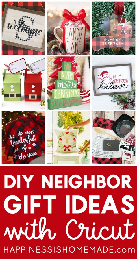 Diy Neighbor Gifts, Gifts With Cricut, Neighbor Gift Ideas, Cricut Gifts, Kitchen Christmas Gifts, Engraved Christmas Ornaments, Christmas Hostess, Cricut Christmas Ideas, Christmas Neighbor