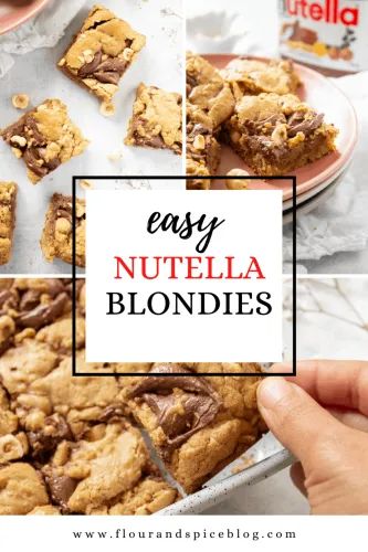 Nutella Blondies Recipe, Nutella Blondies, Healthy Nutella, Dessert Book, Cookie Base, Blondies Recipe, Chocolate Chip Cookie Bars, Sweet Cookies, Desserts To Make