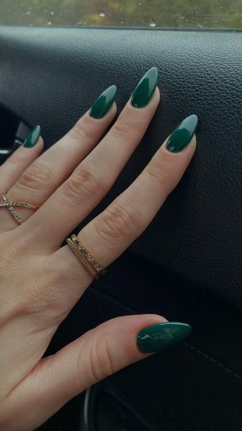 Green Nail, Fall Gel Nails, Smink Inspiration, Green Nail Polish, Makijaż Smokey Eye, Nagel Inspo, Dream Nails, Chic Nails, Pretty Acrylic Nails